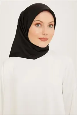 Armine Düz Siyah Nostalji Serisi Twill İpek Eşarp 0010-01NT