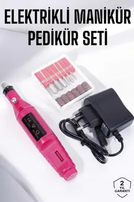 renklime Elektrikli Manikür Pedikür Törpü Seti Protez Tırnak Nasır Temizleyici