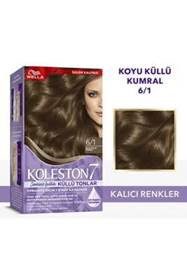Wella Koleston Deluxe Amonyaksız Kit Saç Boyası 7/1 Küllü Kumral