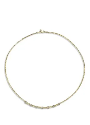 Reis Kuyumculuk Insula Line Necklace Pırlanta Taşlı 14 Ayar Altın Kadın Kolye