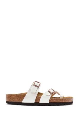 Derimod Birkenstock Kadın Beyaz Mayari Graceful Tokalı Terlik