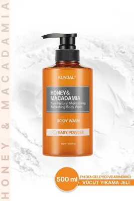Kundal Yoğun Nemlendirici Vücut Yıkama Jeli Kundal Honey&Macadamia Pure Body Wash 500ml (Baby Powder)