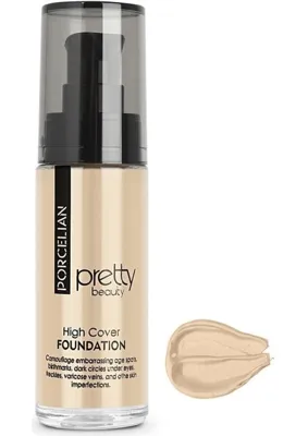 Pretty Beauty High Cover Yüksek Kapatıcı Etkili Porselen Fondöten No 1 104-1