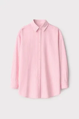 Touché Privé İNCE ÇİZGİLİ OVERSIZE GÖMLEK
