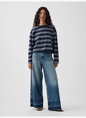 GAP Mid Rise UltraSoft Baggy Jean Pantolon