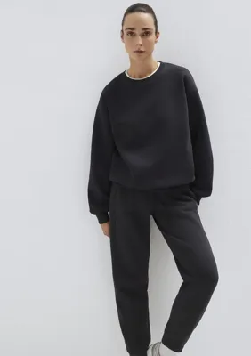 Mavi Bisiklet Yaka Siyah Basic Sweatshirt