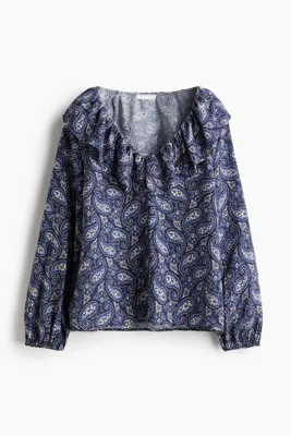 H&M Farbalalı Bluz