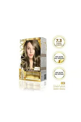 MAXX DELUXE Golden Altın İçerikli Saç Boyası 7.3 Fındık Kabuğu