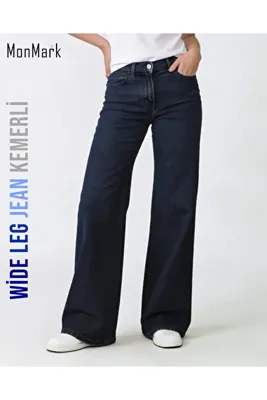 Monmark Wide Leg Denim Kemerli