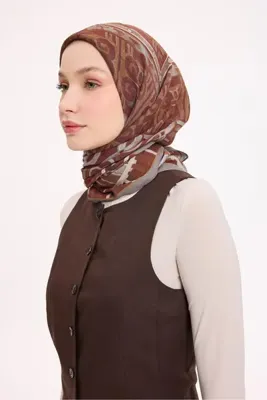 Silk Home Dört Mevsim Antik Motif Viskon Velora Eşarp 6419-08