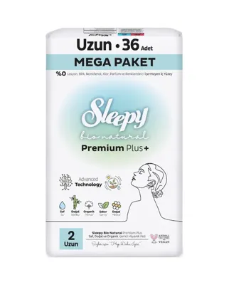 Bezos Bio Natural Premium Plus Mega Uzun Ped 36 Adet Bzoshb