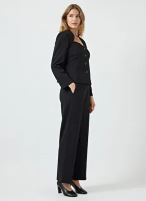 Yas Siyah Kadın Regular Fit Pantolon YASFAVO HMW