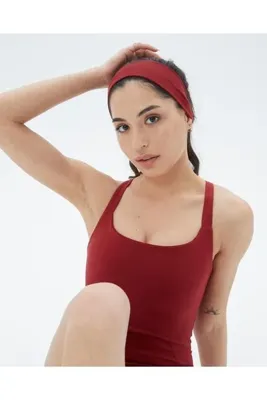Ayma Active Sangria Organik Pamuk Bandana Saç Bandı