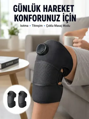 Lisinya 3 Seviyeli Titreşimli Isıtmalı Diz Bakım Masaj Cihazı Yeni Nesil - Lisinya