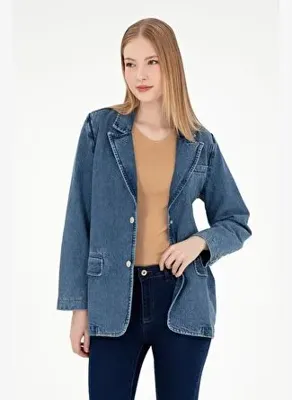 U.S. Polo Assn. Kadın Açık Mavi Jean Gömlek 50291133