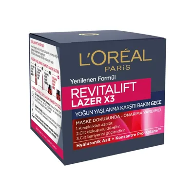 L'Oréal Paris Yaşlanma Karşıtı Gece Kremi Revitalift Lazer X3 50 ml