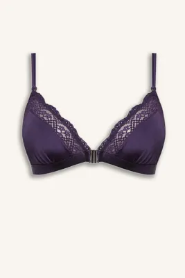 Defacto Dantel Detaylı Saten Kapsız Pedsiz Balensiz Bralet