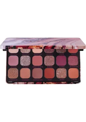 Die Grup Tr Forever Flawless Allure Mat ve Pırıltılı Tonlu Far Paleti, 18 Renk, Vegan