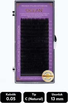 Ocean 0.05c Natural Kıvrım 15 Mm Soft Eyelash Doğal İpek Kirpik 16'lı