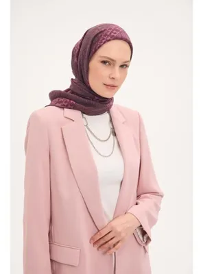 Silk Home Tencel Monare Eşarp Osmanlı Desen Mürdüm 90X90