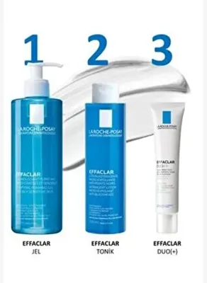 La Roche Posay Akne Bakım Seti | Effaclar Jel Effaclar Tonik Effaclar Duo (+)