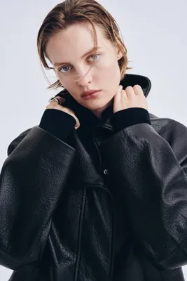 H&M Boru Yakalı ve Kaplamalı Ceket