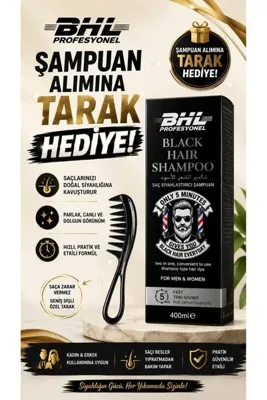BHL Profesyonel Saç Siyahlaştırıcı Şampuan Tarak HEDİYELİDİR