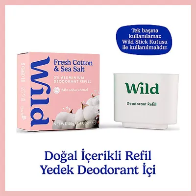 WILD Wild Fresh Cotton-Sea Salt Deodorant Refill 40 g