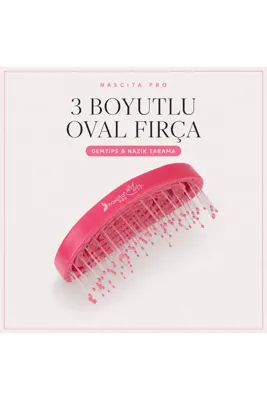 Nascita Pro Üç Boyutlu Oval Saç Fırçası Pembe - 31(ÇANTA BOY)