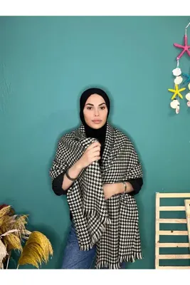laviyonsa Kazayağı desen atkı & şal kışlık