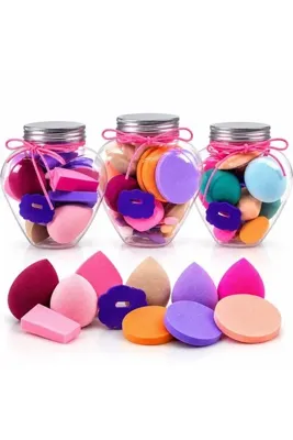 INURA GLOBAL Fondöten Blender Kiti Şeklinde Saklama Kabında 10 Set Mjgn-1130 10'lu Paket