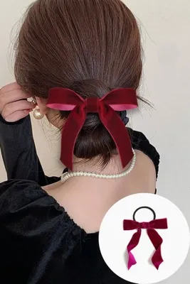 Diloshtrend Design Kadın Kadife Lastikli Fiyonk model Toka