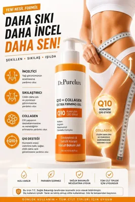 Dr. Purelux Q10 Coenzyme + Kafein & At Kestanesi İçeren - Sıkılaştırıcı Selülit Jeli – Rahatlatıcı Vücut Masaj Jeli