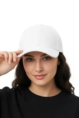 CapHub Basic Şapka - Beyaz %100 Pamuk Gabardin Unisex Model