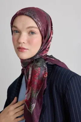 Modakaşmir Misty Bloom Desen Bambu Eşarp