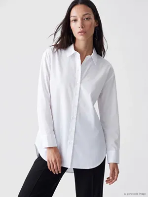 LC Waikiki Oversize Poplin Kadın Gömlek Tunik