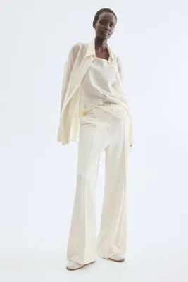 H&M Kemerli İspanyol Paça Pantolon