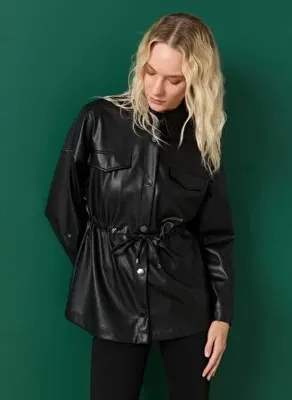 Selen Siyah Kadın Ceket 26KSL1683