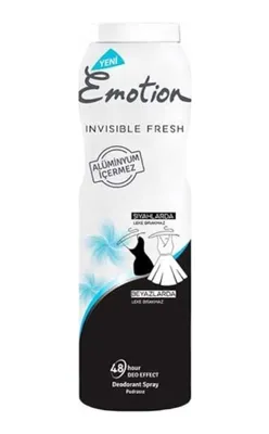 EMOTION Emotion Invisible Fresh Black&White Kadın Sprey Deodorant 150 ML x 2