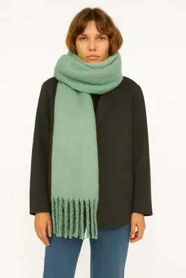 Hat Town Unisex Puffy Düz Renk Şal Atkı