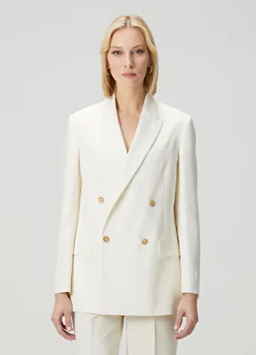 MM6 Maison Margiela Krem Kruvaze Blazer
