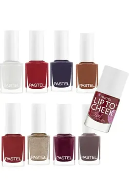 Pastel Oje 8 lı Kış Serisi 394-395-396-397-398-399-400-401 +Pastel Lip To Cheek Tint 01 - Carmen ALLIK