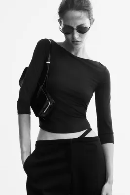 H&M Kayık Yakalı Jarse Üst