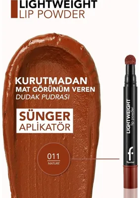 Str Store Lightweight Lip Powder Shea Yağı ve Zeytinyağı Içeren Yoğun Pigmentli Mat Dudak Pudrası No. 011 - Mature - 8682536007535