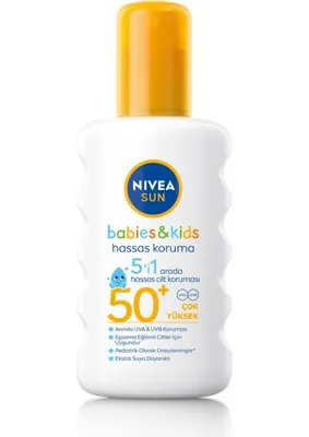 Myg Plus Nıvea Sun SPF50+ Çocuklar ve Bebekler Için Yüksek Güneş Koruyucu Sprey 200ML,HASSAS Cilt,parfümsüz