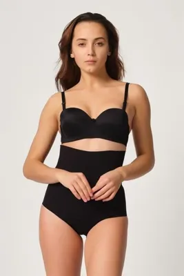 Emay SİYAH MI 2708 Lazer Yüksek Bel Kesim Slip Hayalet Korse