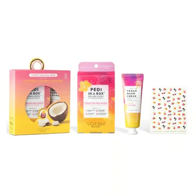 voesh New York Pedi In A Box Deluxe Pedikür 4 Adımlı Set Coco Colada + Losyon Set