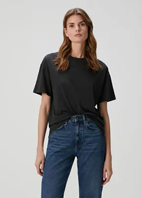 Rag&Bone Mini Slub Boyfriend Siyah T-shirt