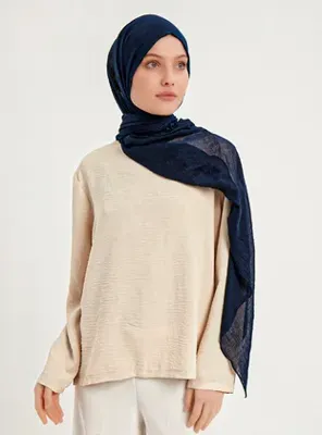 Schaless Confort Şal - Lacivert - Schaless