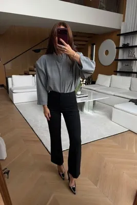 Özge Özgenç Süs Cepli Flare Pantolon